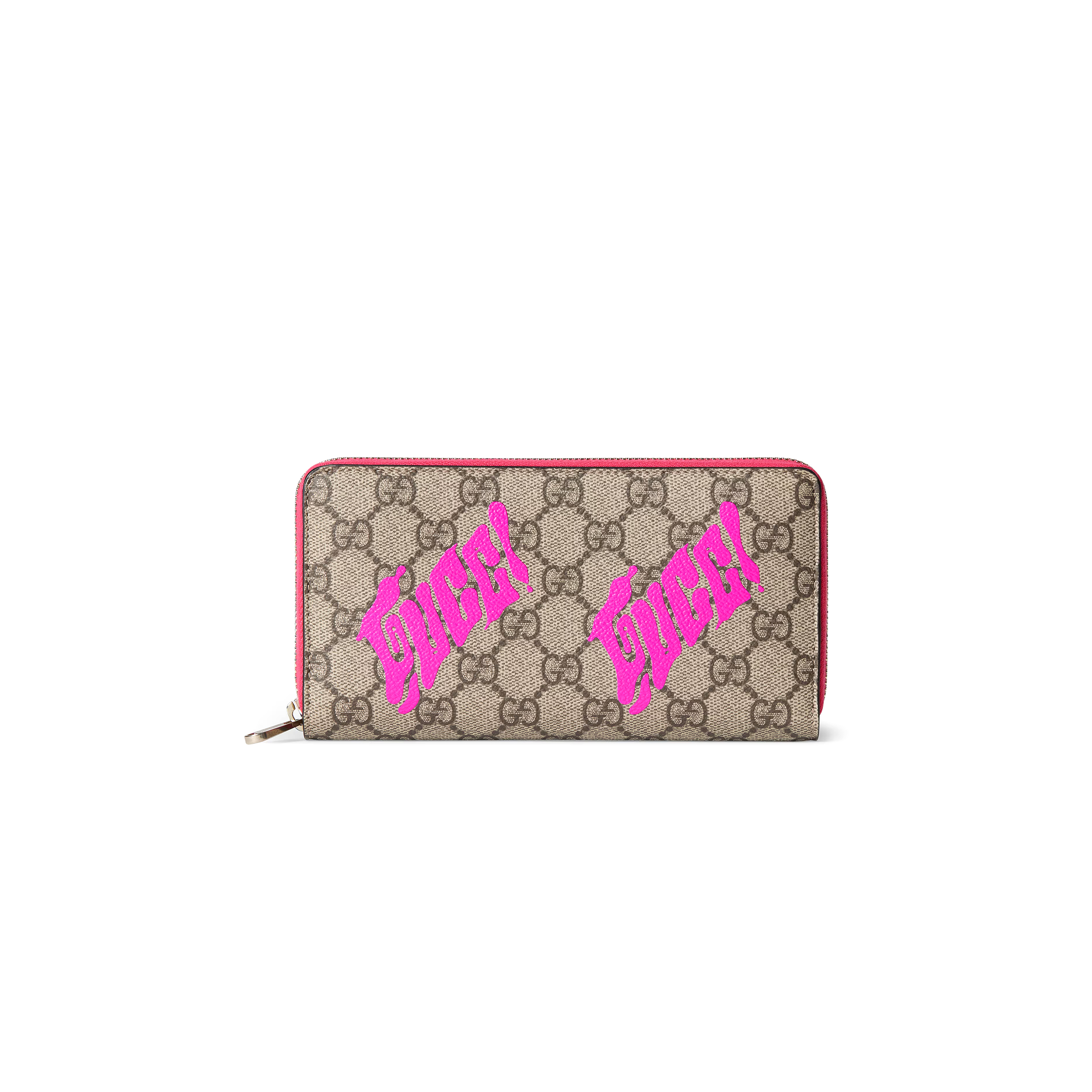 GUCCI BI-COLOR ZIP AROUND WALLET WITH PRINT ‎‎835324FAEQX9774 (19*10.5*2.5cm)